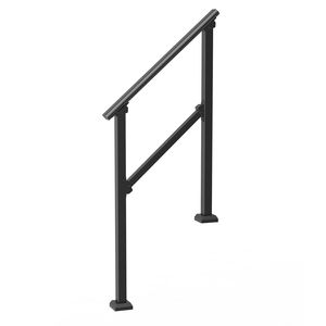 Kit Corrimano per Scale a 2-3 Gradini in Acciaio al Carbonio Stile Transizionale, Ringhiere per Esterni, Installazione per Gradini, Stile New Age - Product Image 3