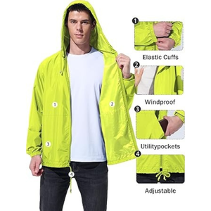 Chaqueta Impermeable Ligera y Plegable para Hombre 2024, con Capucha, para Golf, Ciclismo, Cortavientos - Product Image 2