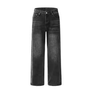 กางเกงยีนส์เดนิมทรงแบ็กกี้สไตล์เรโทร ล้างสีแบบวินเทจ ขายส่ง กางเกงยีนส์เดนิมผู้ชายสไตล์ไฮสตรีทลำลอง ฮิปฮอป กางเกงยีนส์เดนิมขาดๆ สำหรับผู้ชาย - Product Image 6