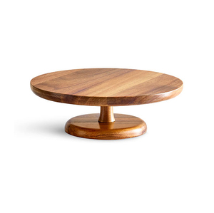 Support à gâteau en bois plaqué à un seul niveau, tendance et décoratif, forme personnalisée, pour anniversaires et mariages - Product Image 1
