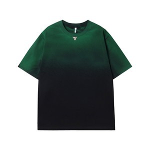 Vintage Acid Wash Cotton/<b>Bamboo</b> Fiber Oversize T-shirt Men's Casual Loose Boxy Fit Number Printed Logo <b>Paneled</b> Stitching Canvas - Product Image 3