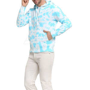 Sudaderas con capucha de primera calidad con efecto tie-dye para hombre, que combinan la moda moderna y la comodidad relajada, hechas de mezcla de algodón para uso diario y viajes. - Product Image 2