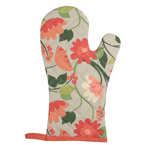 Ensemble de maniques de cuisine, protège-plats et tablier en coton imprimé personnalisé, résistant à la chaleur, vente en gros - Product Image 5