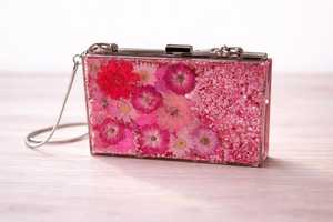 Resin Clutch <b>Bag</b> Floral Evening <b>Bag</b> Wedding Guest <b>Bag</b> Glitter Clutch Party Handbag Statement <b>Bag</b> - Product Image 5