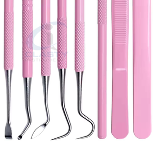 Ensemble d'instruments dentaires en acier inoxydable rose, kit d'hygiène dentaire, outils de chirurgie buccale manuels, classe I - Product Image 5