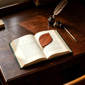 Marcapáginas de cuero al por mayor con diseño de hoja de arce, ideal para lectores que buscan estilo y funcionalidad, a la venta a un precio asequible. - Product Image 6