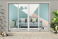 Decoración del Hogar: Puerta Corredera de 2 y 3 Rieles, Puerta Corredera de Aluminio, Moderna y Duradera, Otras Puertas
