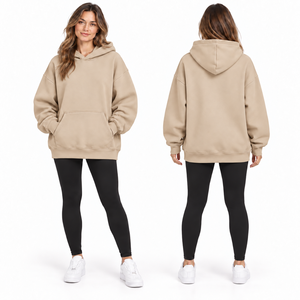 Women's Oversized Hooded Sweatshirt Print Breathable Windproof Eco-Friendly Fleece Pocket Design Regular Length Casual - Product Image 4