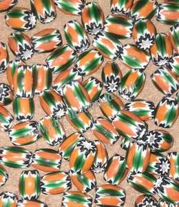 Mezcla de Cuentas Africanas Chevron |   Cuentas Mini Chevron de Ghana, 4 Colores, Lote al por Mayor - Product Image 3