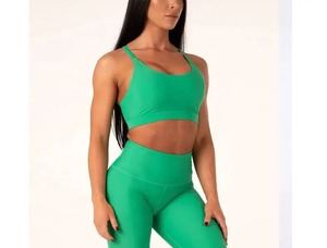 Soutien-gorge de sport personnalisé avec logo, dos croisé, pour yoga, gym, entraînement, haut court, haute qualité, vêtements de sport pour femmes, soutien-gorge de sport pour femmes, soutien-gorge de yoga - Product Image 6