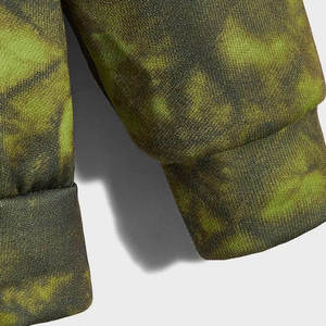 <b>Mens</b> Tie-Dye Olive Green Custom Logo <b>Pullover</b> Hoodie and Matching Jogger Sweatpants Tracksuit OEM ODM Wholesale Apparel - Product Image 3