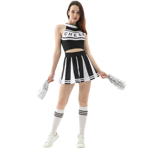 Tenue de cheerleading pour filles en tissu respirant avec logo personnalisé pour les événements scolaires, les fêtes et les spectacles - Product Image 3