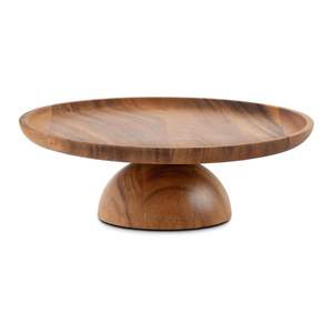 Support à gâteau en bois artisanal de luxe avec base épaisse et solide pour les réceptions, les buffets de desserts et la présentation en restauration - Product Image 1