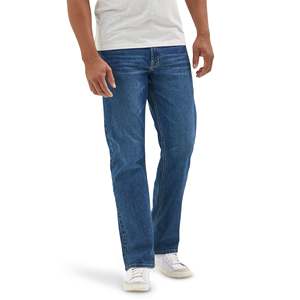 Jeans droits 100 pour cent en denim de coton grande taille pour hommes pantalons décontractés auto-coupés OEM de haute qualité - Product Image 3