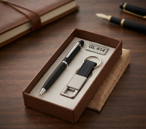 Vente en gros de qualité logo personnalisé employé de bureau porte-clés stylo combo mousquetons affaires cadeau promotionnel conçu - Product Image 6