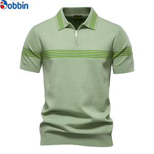 Nueva Llegada, Camisas Polo a Rayas de Moda para Hombre, Camisa Polo Transpirable de Verano con Cuello Solapa, Manga Corta, Logotipo Personalizado - Product Image 3
