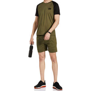 Camiseta para hombre de tela transpirable, sensación fresca, construcción ligera, estilo casual / Diseño de bloques de color, ropa casual con logo - Product Image 3