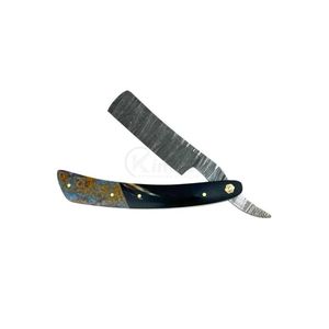 Navaja de Afeitar Recta con Acabado Arcoíris Iridiscente Multicolor para Barbería, Herramienta de Estilismo Facial para Hombres Modernos - Product Image 1
