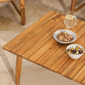 Ensemble de jardin contemporain avec canapé 2 places, deux chaises, meubles d'extérieur écologiques, durables, résistants aux intempéries, design en teck - Product Image 6