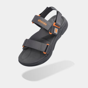 Sandalias Unisex para Todas las Temporadas, Casuales, Color Gris Oscuro, Parte Superior Ligera, Punta Abierta, con Correa Extraíble, Logotipo Serigrafiado - Product Image 2