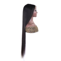 Xuchang Longguan grosir rambut lurus tulang manusia wig penutupan alami 5x5 UNTUK WANITA HITAM