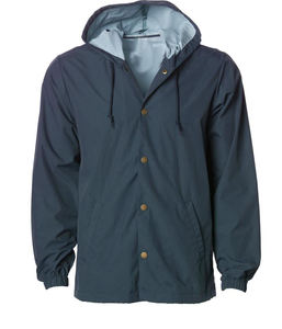 Veste coupe-vent unisexe personnalisée, imperméable, légère, pour l'extérieur, avec capuche et col montant, rembourrée en coton - Product Image 1