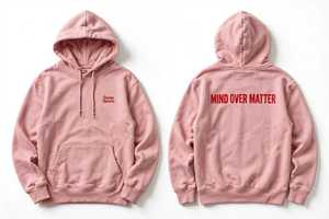 Sudadera con Capucha Rosa de Felpa, Unisex, Corte Regular, Logotipo Bordado, Ropa Casual de Invierno, 100% Algodón, Servicio OEM - Product Image 3
