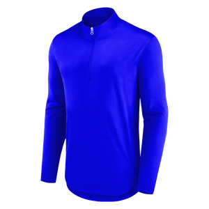 OEM Men Quarter Zip Long Sleeve Athletic Shirt Custom Logo Fitness Running Pullover Supplier - Product Image 1