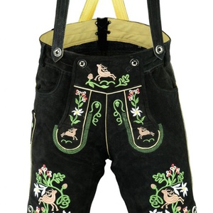 Shorts bavarois traditionnels brodés en cuir véritable pour homme, coupe classique, respirants et uniques - Product Image 4