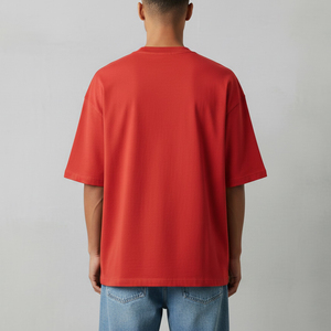 เสื้อยืดผู้ชายทรงโอเวอร์ไซส์ ผ้าฝ้าย 100% คุณภาพพรีเมียม ทรงบ็อกซี่ ไหล่ตก คอกลม ผ้าถักยาวพิเศษ ป้องกันการเป็นขุย - Product Image 3