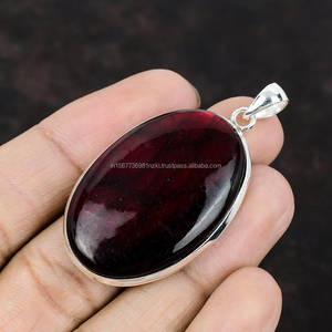 925จี้เงินแท้จี้โกเมนจี้อัญมณีทำด้วยมือเครื่องประดับโกเมนของขวัญสำหรับจี้สร้อยคอสำหรับแม่ของเธอ - Product Image 3