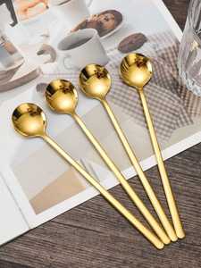 Ensemble de couverts en or mat, acier inoxydable, couteau, fourchette, cuillère à long manche, vaisselle, couverts de table, pour hôtel, restaurant, utilisation sur table - Product Image 4