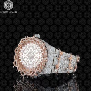 Montre mécanique de luxe Charm_Jewels en acier inoxydable, cadran 40 mm, verre analogique, unisexe, mode, résistance à l'eau 10 bars, date automatique - Product Image 2