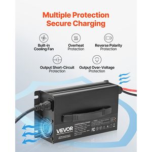 Caricabatterie Intelligente 12V 40A 14.6V AC-DC per Batterie al Litio con Connettore Anderson, Indicatore LED, Attivazione 0V, Caricabatterie per Batterie LiFePO4 - Product Image 5