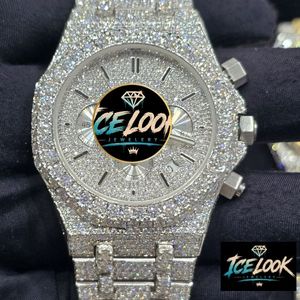 ICELOOK นาฬิกาข้อมือสตรีสแตนเลสสตีลสุดหรู 40 มม. หน้าปัดโครโนกราฟ ควอตซ์ คริสตัลแซฟไฟร์ อะนาล็อก รุ่นลิมิเต็ดอิดิชั่น สปอร์ต - Product Image 4