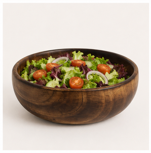Tazón para Servir de Madera de Mango Natural Hecho a Mano, Tazón Redondo Ecológico para Ensaladas y Frutas, Utensilios de Cocina de Madera para el Hogar, Mejor Precio - Product Image 2