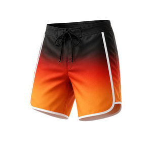 Wholesale Custom <b>Men</b>’s Gradient Beach Board Shorts Quick Dry Surf Swimwear Lightweight Sublimation Water Sports <b>Trunks</b> OEM ODM - Product Image 1