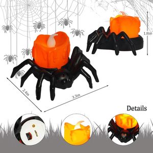 Dazzle Bright - Paquete de 12 Velas LED con Forma de Araña para Halloween, Funcionan con Pilas, sin Llama, Decoración Espeluznante para una Noche Terrorífica - Product Image 3