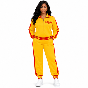 PDK <b>Womens</b> Polyester Tracksuit Two Piece Athletic Sports Set with Zip Front <b>Jacket</b> and Matching Jogger Pants for Fitness - Product Image 1