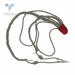 Aiguillette tressée artisanale haut de gamme en fil de bullion avec embouts métalliques pour usage cérémoniel et extérieur - Product Image 1