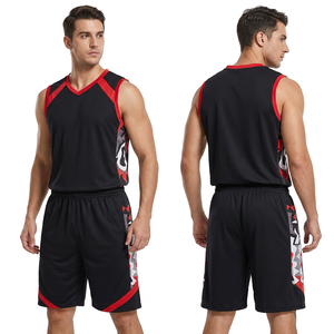Uniformes de basket-ball professionnels unisexes sur mesure, 100% polyester, impression par transfert thermique, logo personnalisé, confortables et respirants - Product Image 1