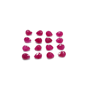 Pérolles de rubis naturelles africaines non traitées, calibrées 8x6mm, pierres précieuses de rubis naturelles facettées pour la fabrication de bijoux, prêtes à l'emploi - Product Image 1