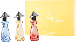 Mini coffret de parfum en vaporisateur pour femmes, parfum Miss Saigon Elegance, collection format voyage - Mystic Allure 3x15ml Vaporisateur - Product Image 2