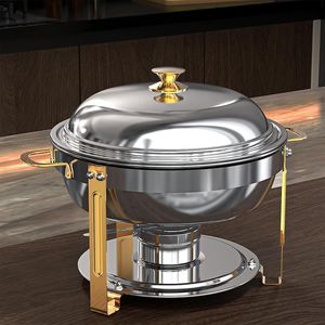 Olla Decorativa de Metal, Fabricada en Cobre con Diseño Martillado, Aspecto Atractivo, Utensilio de Cocina con Acabado Brillante, Calentador de Alimentos para Bodas y Fiestas - Product Image 4