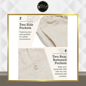 Pantalones de Lino Sueltos, Ligeros, Impermeables, de Secado Rápido, Antiarrugas, de Diseño Moderno, con el Más Alto Estándar de Calidad Superior - Product Image 5