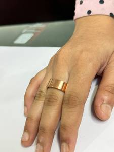แหวนทองแดงแท้ลายปมอินฟินิตี้แบบวินเทจ ผิวขัดเงา แหวนทองแดงขอบเรียบ - Product Image 6