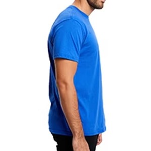 Black Custom Men's T-Shirts <b>Short</b> Sleeve O-Neck 100% Cotton Worsted Fabric Front Logo Formal Style Loose Fit Anti-Pilling 230g - Product Image 1
