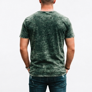 T-shirts 100% coton délavés à l'acide, confortables, nouveau design, séchage rapide, t-shirts délavés à l'acide pour hommes, nouveau design, t-shirt uni délavé à l'acide - Product Image 2