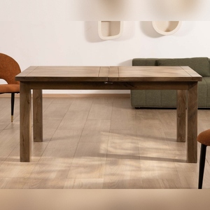 โต๊ะรับประทานอาหารทรงสี่เหลี่ยม วานดาน่า ไอวอรี่ ออเดอร์ ทำจากไม้มะม่วง ขนาด 160-200 ซม. บาซ - Product Image 3