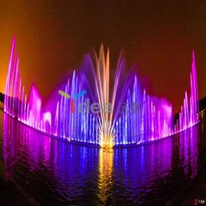 Fuente de Agua Musical Redonda con Control DMX, Iluminación LED, Acero Inoxidable y Diseño Moderno para Paisajes - Product Image 3